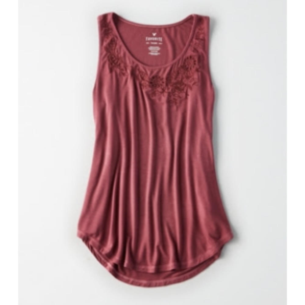 American Eagle Soft and Sexy Tank with Embroidery